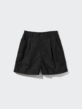 Uniqlo Linen Cotton Shorts, Black, Sz L